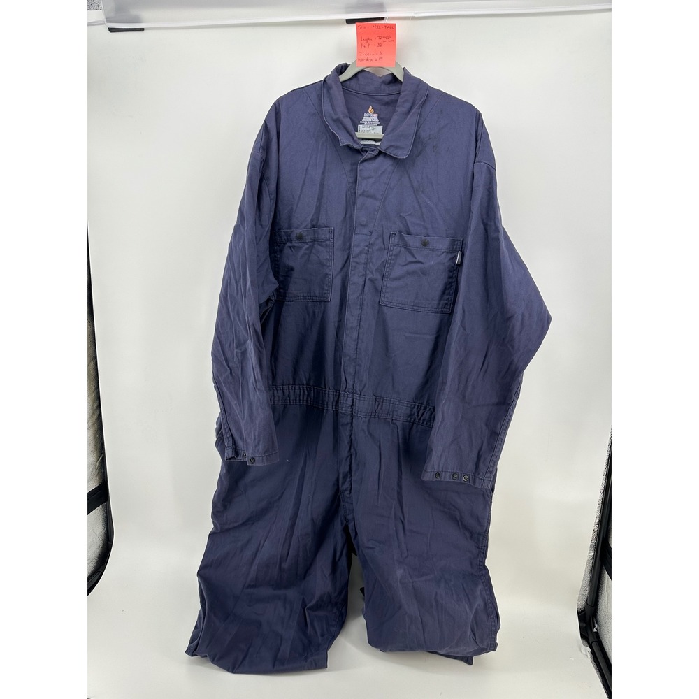 Lapco FR Flame Resistant Coveralls Mens 4XL-Tall Navy Blue Cotton Work Jumpsuit
